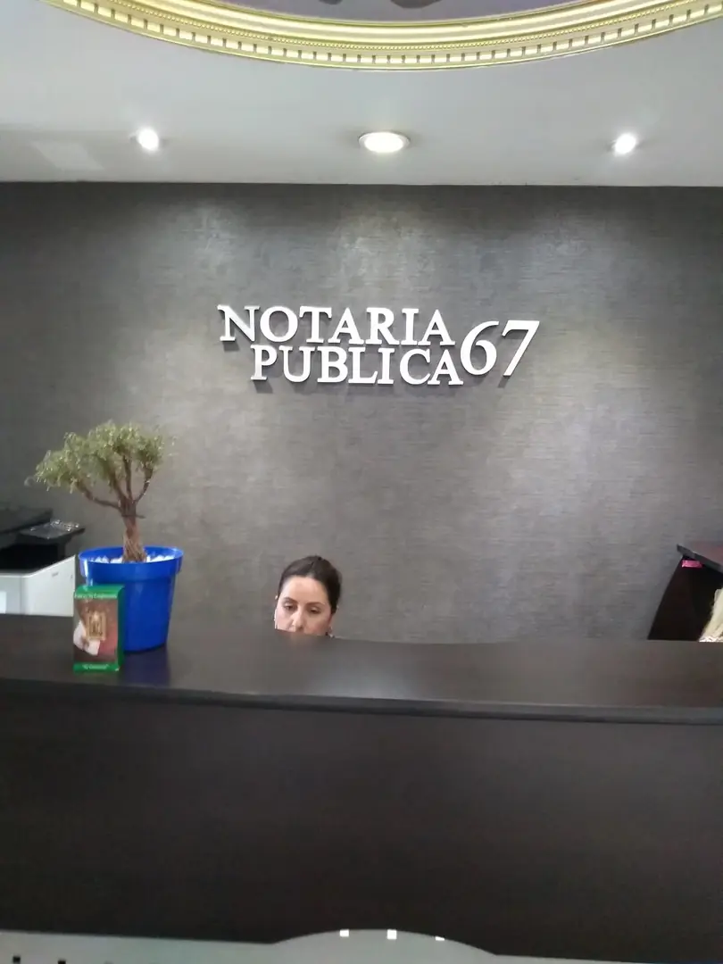 Letras corpóreas NOTARÍA PUBLICA 67