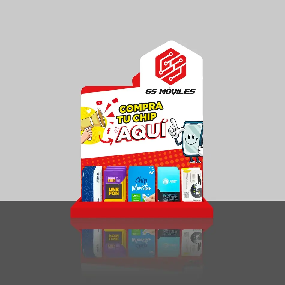 Produccion grafica GS MÓVILES material pop - MkTing activo