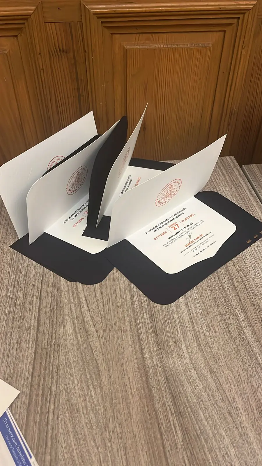 Producción de papelería institucional de lujo para el tercer informe de gobierno en Monterrey por MkTing activo